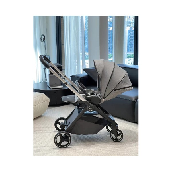 Детская коляска Qborn Kunpeng Two-way lightweight high landscape stroller Technology gray