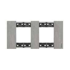 Рамка декоративная Bticino KA4802M2ZG Living Now 2 поста (2+2 модуля) Сталь