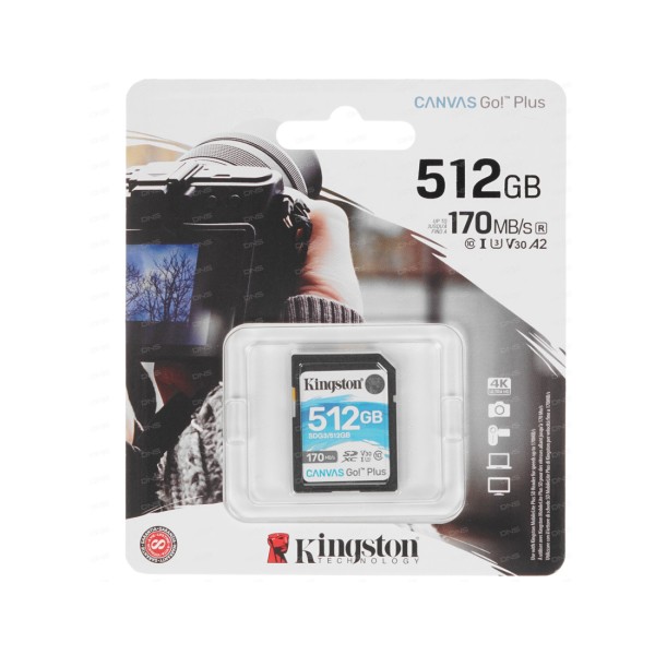Карта памяти Kingston SDG3/512GB Class 10 512GB без адаптера