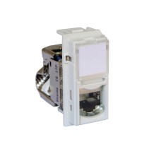 Розетка компьютерная Bticino KW4279C6S Living Now RJ45 cat6 STP 1 модуль белая