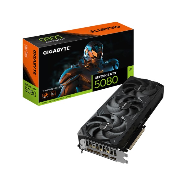 Видеокарта Gigabyte (GV-N5080WF3OC-16GD) RTX5080 WINDFORCE OC 16G