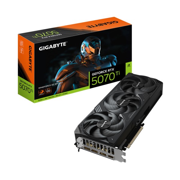 Видеокарта Gigabyte (GV-N507TWF3OC-16GD) RTX5070Ti WINDFORCE OC 16G