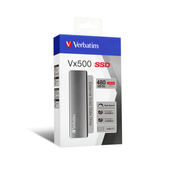 Внешний SSD диск Verbatim VX500 47443 480GB Серый