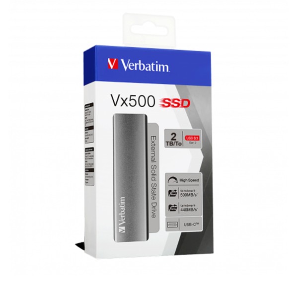 Внешний SSD диск Verbatim VX500 47454 2TB Серый