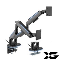 Настольный кронштейн с газлифтом XG MGG-1735D grey для 2-х мониторов (17