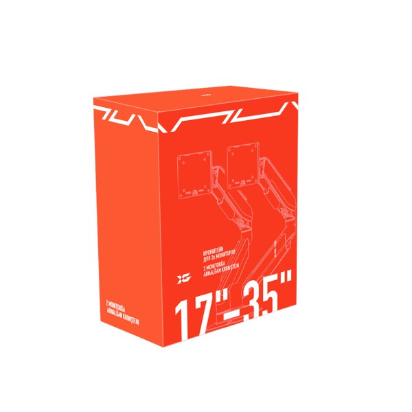 Настольный кронштейн с газлифтом XG MGG-1735D grey для 2-х мониторов (17
