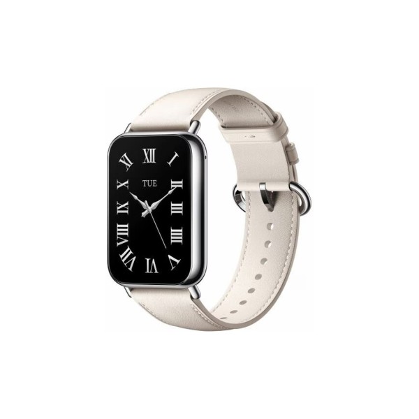 Кожаный сменный браслет Xiaomi Leather Quick Release Strap Cream white