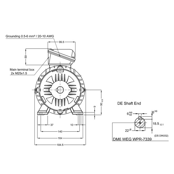 Асинхронный электродвигатель WEG 17886531 WGOST-80 1.1 кВт 4P B3T 220/380 В 50 Гц