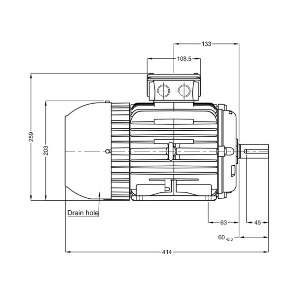 Асинхронный электродвигатель WEG 17376513 WGOST-L100L 5.5 кВт 2P B3T 220/380 В 50 Гц