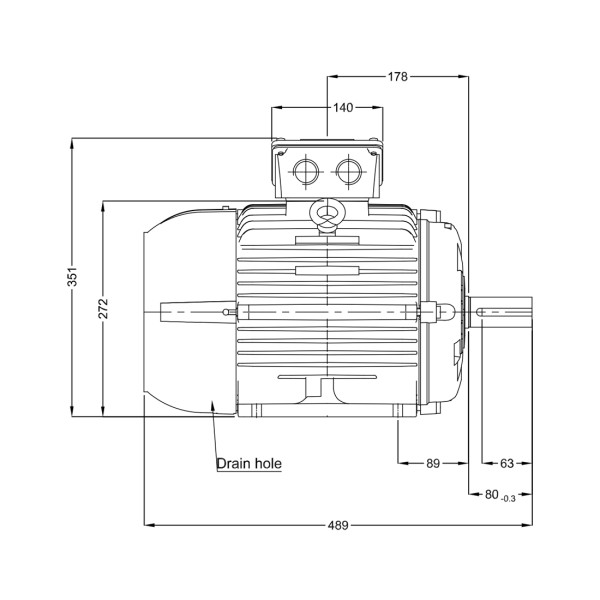 Асинхронный электродвигатель WEG 17725342 WGOST-132M 11 кВт 2P B3T 220/380 В 50 Гц