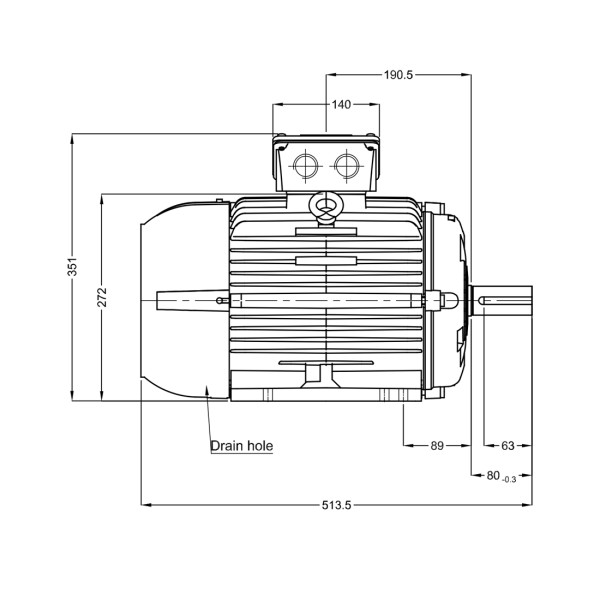 Асинхронный электродвигатель WEG 17725872 WGOST-132M/L 11 кВт 4P B3T 220/380 В 50 Гц