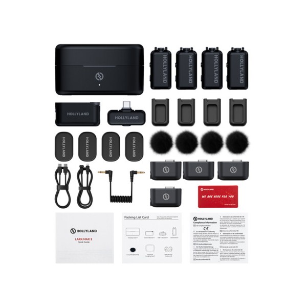 Петличный микрофон Hollyland Lark MAX 2 Combo Черный