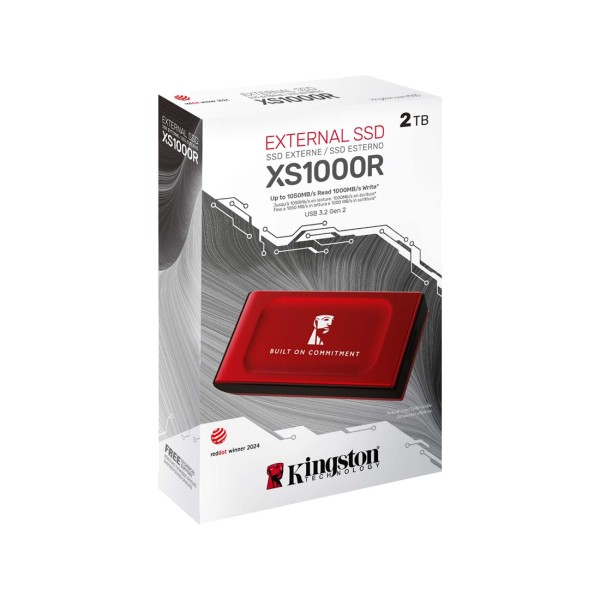 Внешний SSD диск Kingston 2TB XS1000 Красный