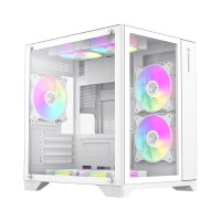 Компьютерный корпус Gamemax Infinity Mini 7 ARGB Fans + Controller White без Б/П