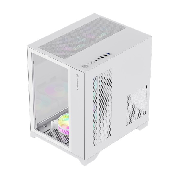 Компьютерный корпус Gamemax Infinity Mini 7 ARGB Fans + Controller White без Б/П