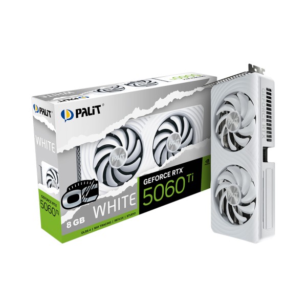 Видеокарта PALIT RTX5060Ti WHITE OC 8GB (NE7506TU19P1-GB2062M)