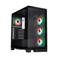 Компьютерный корпус 1STPLAYER Mi8-BK-3FC7R-1FC7 Black без Б/П