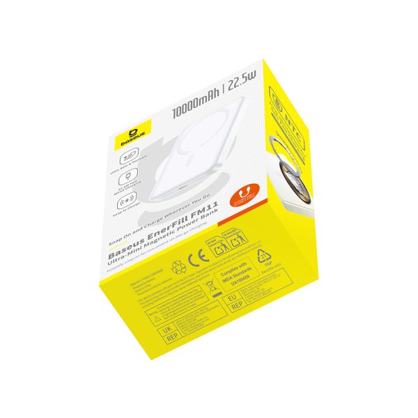 Портативный внешний аккумулятор Baseus EnerFill FM11 Ultra-Mini10000mAh 22.5W White (P1008210E213-00