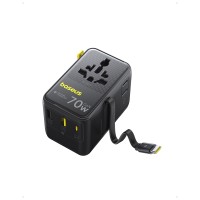Адаптер питания Baseus EnerCore CG11 Universal Travel Adapter 70W 2AC+2U+2C Cosmic Black