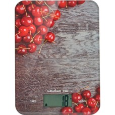 Кухонные весы Polaris PKS 1046DG Cherry серый-красный